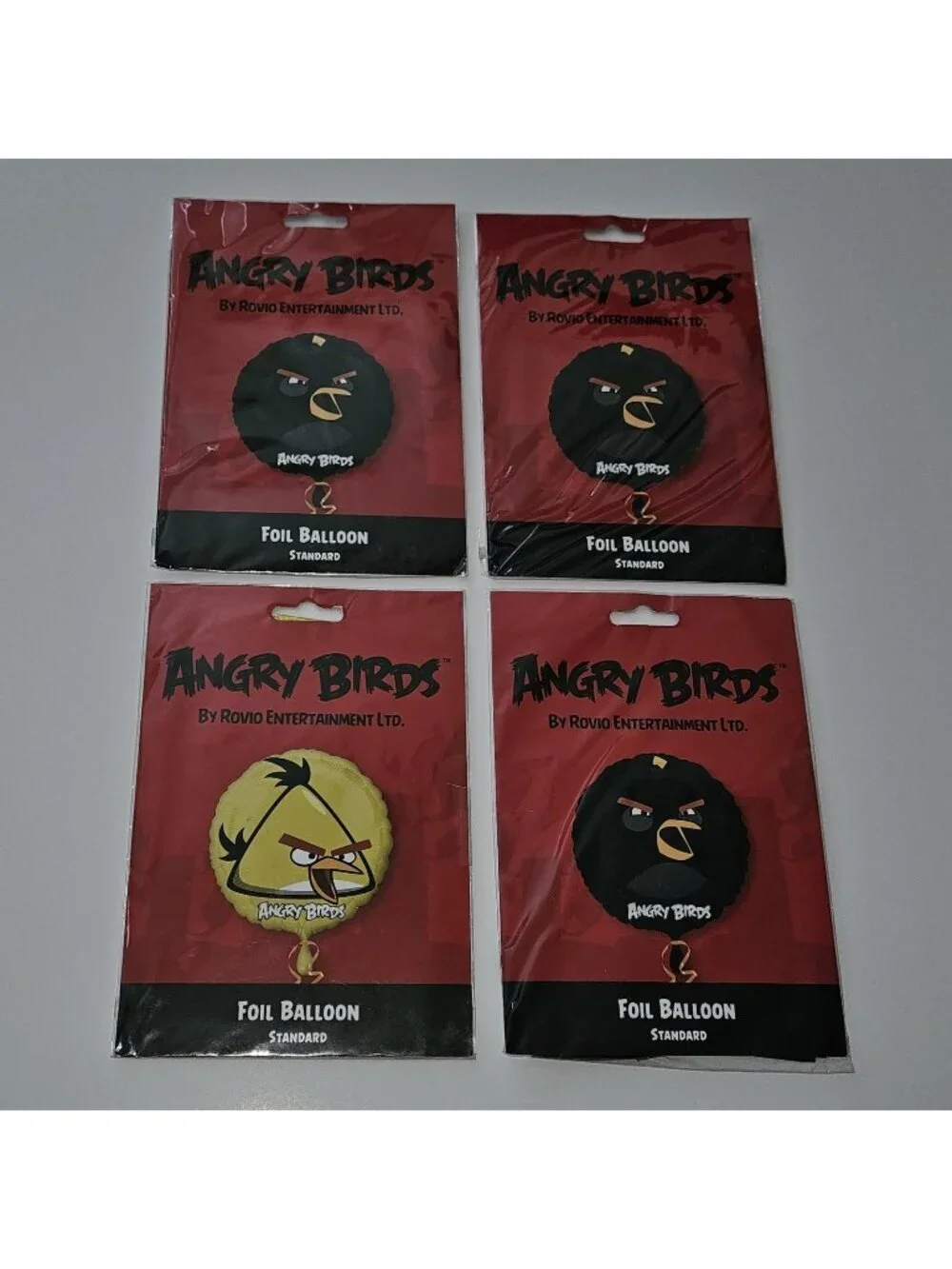 NEW 4 Angry Birds Foil Balloons Lot Party Supplies 18